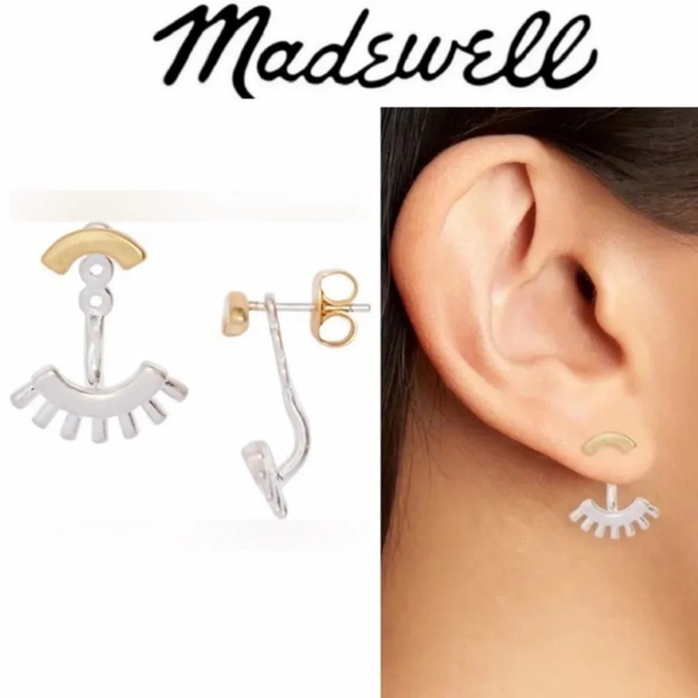 Madewell Madewell Drop Back Succulent Earrings Gold and Silver NWT